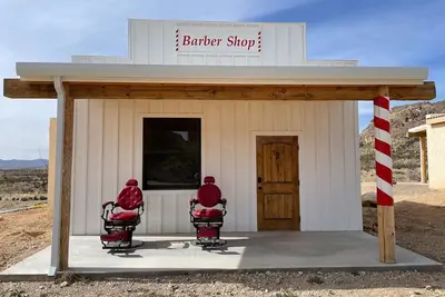 Big Bend Lodging at Ten Bits Ranch | Room #9 (Barber Shop)