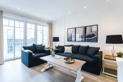 Luxus in Top Lage Mitten in Büsum - Wohnung Meeresglück mit Blick auf den Hafen