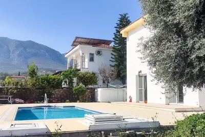 Villa Jacaranda with Superb Mountain & Sea Views+Pool & Gardens in Peaceful Area