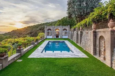 Image de Maison de vacances avec climatisation, Wifi, piscine privée, Tv, vue panoramique, près de Cortone