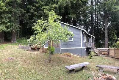 Image de Newly listed home tucked in the redwoods. .