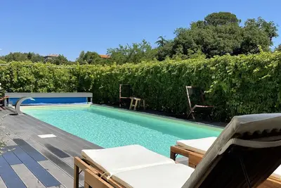 Image de Tuscan house with heated pool at the start of archeological area of Vitozza
