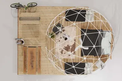 Image de Glamping tent for 4p with terrace by the lake