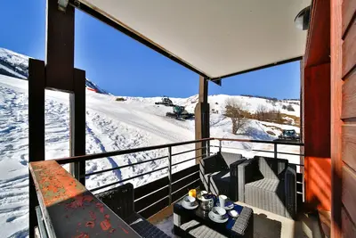 Image de Le Petit Flocon - Appt pour 6 vue sur piste