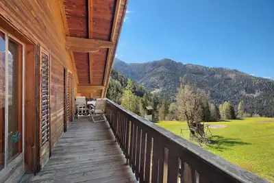 Image de Appartement de vacances \"Pischlhof Apt Lärche\" avec vue montagne, balcon et jardin partagé