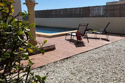 Image de Appartement dans une maison de vacances avec climatisation, Wifi, piscine privée, Tv, terrasse
