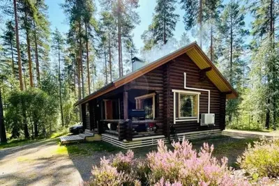 Image de A Unique cottage in a pine forest by the lake