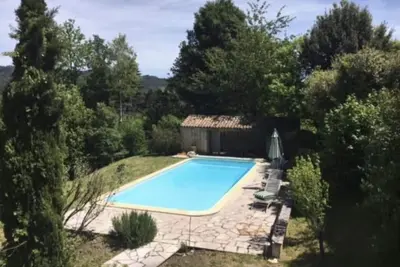 Image de Cévennes magnanerie XIXe vue imprenable 15 pers piscine chauffée altitude 500 m