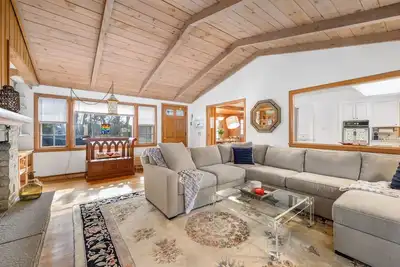 Updated decor, large kitchen, deck overlooking pond, exclusive access to pond