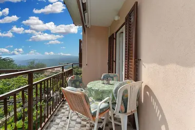 Image de Appartement d'une chambre avec le balcon et la vue sur le mer Rabac, Labin (A-20746-a)