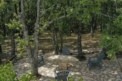 Image de La petite Chaume dans les bois au milieu des champs de lavandin