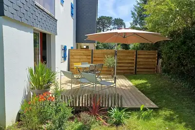 Bénodet, charmant appartement avec jardin, chemin de promenade à pied