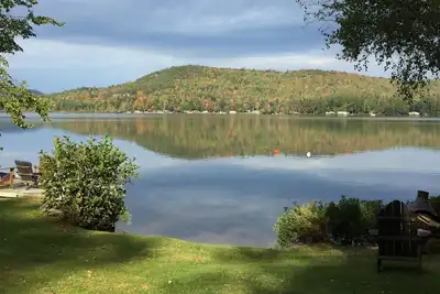 Image de Cabin with private lakefront, stunning sunsets and views of the Adirondack Mtns.