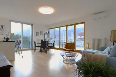 Image de Merano center penthouse with terrace, garage, bike room and infrared sauna.