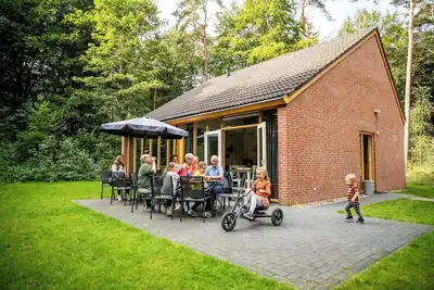 Image de When staying in this 12-person bungalow, you don't have a garden, but a whole forest! On the terrace, you can enjoy the outdoors.