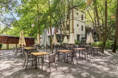 Image de Maison de vacances 'El Manantial' avec vue sur lac, piscine partagée, jardin partagé et Wi-Fi