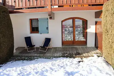 T3 avec terrasse et vue au pied des pistes