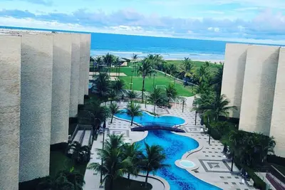 3-bedroom apartment in sandy resort next to Beach Park for up to 8 people