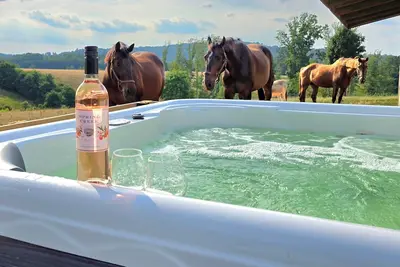 Image de Private Farm Cottage surrounded fields, farm animals, mountain views & hot tub!