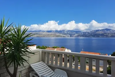 Appartement dans Postira avec vue mer, terrasse, Climatisation, Wifi (5124-1)