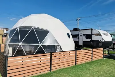 Image de Special trailer  dome tent with exclusive Bbq ar / Sambu-gun Chiba