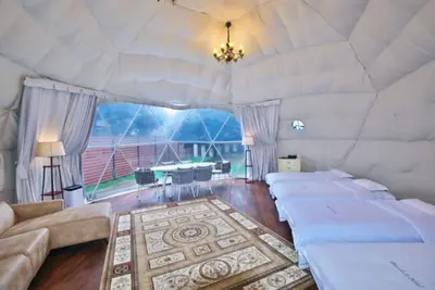 Image de 8m dome tent  30 square meters villa house with  / Sambu-gun Chiba