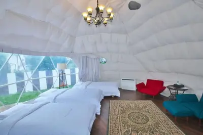 Image de 6m dome tent  30 square meters villa house with  / Sambu-gun Chiba