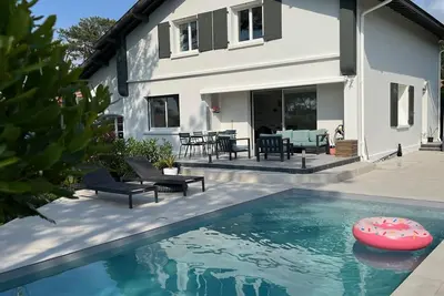 Image de Capbreton plage Villa 9 personnes avec piscine chauffée