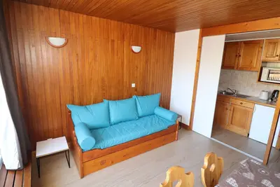 Image de Studio cabine lumineux au cœur de Tignes, balcon, animaux acceptés