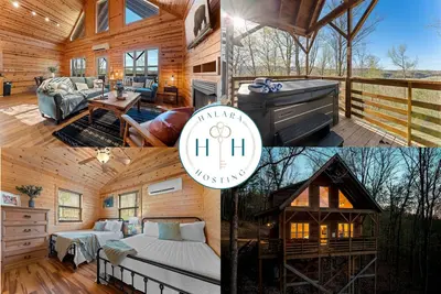 Image de Pet-Friendly Mnt. View Cabin Near River w/ Fire Pit + Hot Tub Sleeps 10