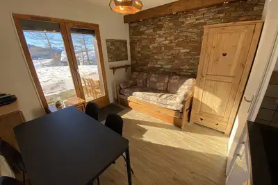 Image de La rosiere 2 pièces+ coin montagne + parking couvert, plein sud, wifi