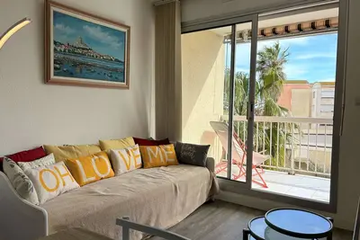 Image de Appt 2 pièces, 4 pers, terrasse, piscine, parking, proche plage - Gruissan