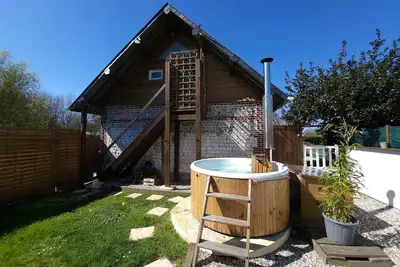 Image de Détente proche d'Etretat au bain normand.