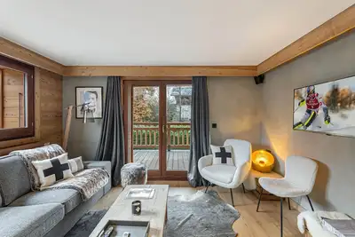 Image de Duplex lumineux à Megève, proche télécabine du Jaillet, 2 chambres en suite, parking, casier à ski