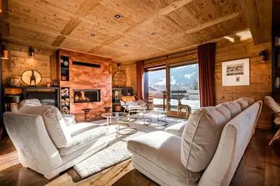 Image de Duplex Design Mont d'Arbois Megève at the foot of the slopes and the golf course