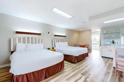 Image de Second-floor studio with quiet view, patio & gym - walk to Douglas Lake, dogs Ok