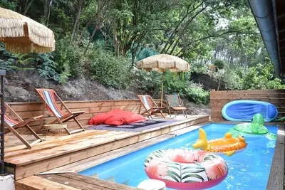 Image de Hossegor « Belettes » Agréable villa des années 70 avec piscine hors sol pour 10 personnes.