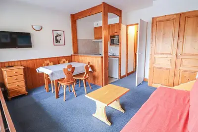 Image de Studio lumineux au pied des pistes avec balcon à Tignes