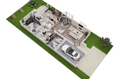 Image de Comfortable two-bedroom conveniently located near attractions.