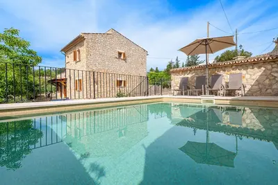 Image de Maison de vacances 'Son Sant Joan' avec piscine privée, Wi-Fi et climatisation