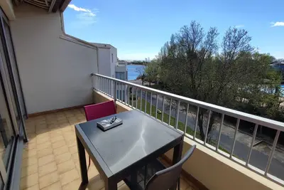 Image de Cap d'Agde, Duplex, vue mer 5 couchages, classé 2*, piscine et parking privé
