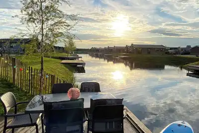 A New Holiday Home Chalet on a Lake in Kampen, Netherlands Holiday with Children
