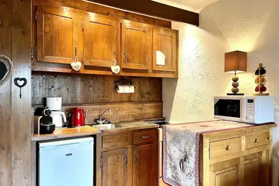 Image de Studio cosy avec jardin et vue du Mont-Blanc