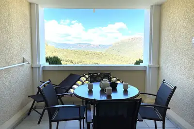 Image de Studio lumineux 1er étage avec terrasse couverte, accès piscines - 4 pers