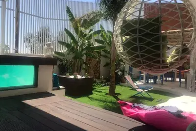 Pool and garden house