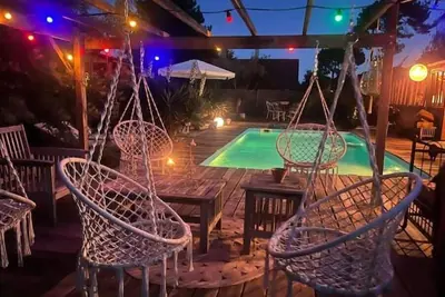 Image de Maison bois  bassin d'arcachon piscine jacuzzi 8 personnes