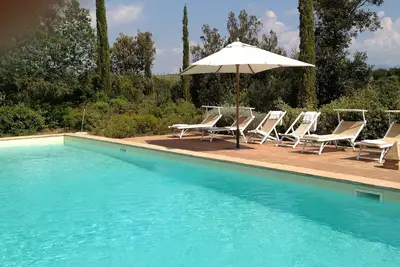 Image de Maison de vacances privée avec Wifi, climatisation, piscine privée, Tv, vue panoramique, parking
