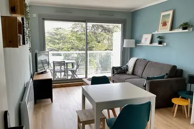 Image de Studio Cabine Cosy dans Immeuble Front de mer à Pornichet, Garage, Terrasse