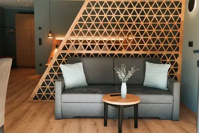 Image de Studio 'Garden Lodge Exclusive One' avec vue montagne, terrasse privée et Wi-Fi