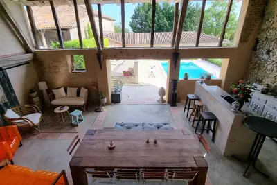 Image de Maison avec grange & piscine vue Pyrénées